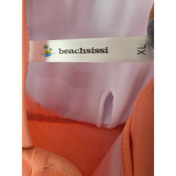 Beachsissi Swim Top XL Womens Peach Padded NWT Pullover Beach Lake - Picture 5 of 5